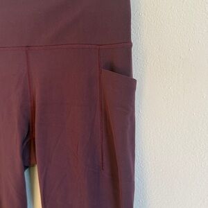 Maroon Athleta 7/8 Ankle Skinny Leggings